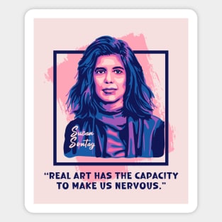 Susan Sontag Portrait and Quote Magnet